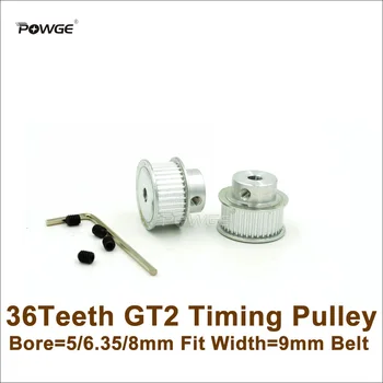 POWGE 2pcs 36Teeth 2GT Timing Pulley Bore 5/6.35/8mm Fit Width 9mm 2GT Timing Belt 2GT-9 36T 36 Teeth GT2 Pulley For 3D Printer 
POWGE 2pcs 36Teeth 2GT Timing Pulley Bore 5/6.35/8mm Fit Width 9mm 2GT Timing Belt 2GT-9 36T 36 Teeth GT2 Pulley For 3D Printer
