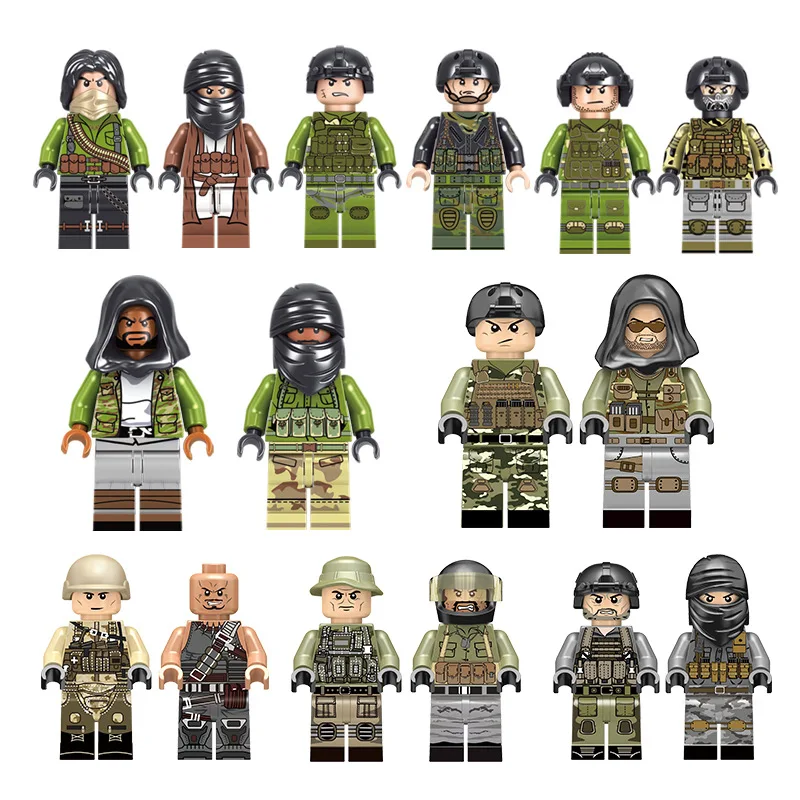 New Military series Special Police SWAT army Soldiers Mini action Figures DIY Building Blocks For boy Gifts compatible legoings
New Military series Special Police SWAT army Soldiers Mini action Figures DIY Building Blocks For boy Gifts compatible legoings