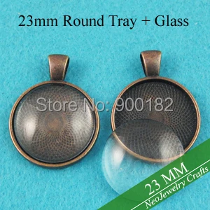 23mm Antique Copper Round Pendant Trays, 7/8 Inch Round Cabochon Setting, Blank Pendant Setting + Clear Glass Cabochons
23mm Antique Copper Round Pendant Trays, 7/8 Inch Round Cabochon Setting, Blank Pendant Setting + Clear Glass Cabochons