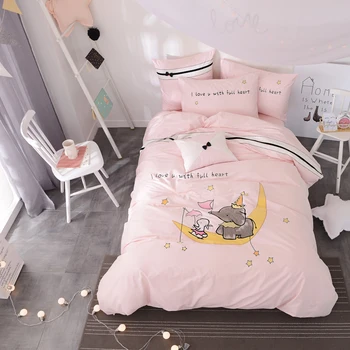 3/4Pcs 100% Cotton Lovely Cartoon Bedding Set Applique Embroidery Duvet cover set Bed Sheet Pillowcase Twin Queen King size
3/4Pcs 100% Cotton Lovely Cartoon Bedding Set Applique Embroidery Duvet cover set Bed Sheet Pillowcase Twin Queen King size