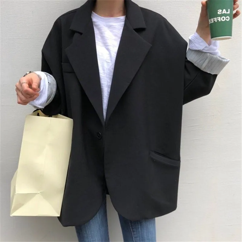 2019 Female Chic Black Blazer Women Fashion Loose Casual Blazers Elegant Retro Jackets Vintage Office Lady Workwear Cardigans
2019 Female Chic Black Blazer Women Fashion Loose Casual Blazers Elegant Retro Jackets Vintage Office Lady Workwear Cardigans