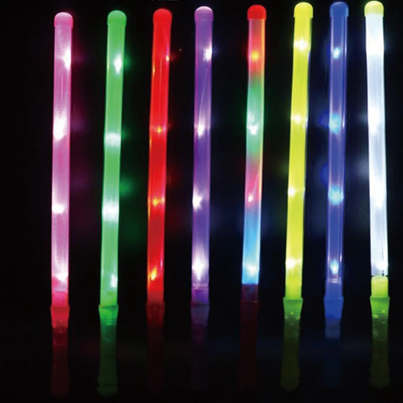 party decor LED Stick Colorful Flashing Batons 48cm Red Green Blue Light-Up Festival Party Decoration Concert Prop Bar | Дом и сад