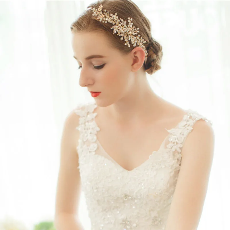SLBRIDAL Handmade Wired Rhinestones Crystals Pearls Flower Wedding Tiara Headband Bridal Hair Vine Hair Accessories Bridesmaids
SLBRIDAL Handmade Wired Rhinestones Crystals Pearls Flower Wedding Tiara Headband Bridal Hair Vine Hair Accessories Bridesmaids