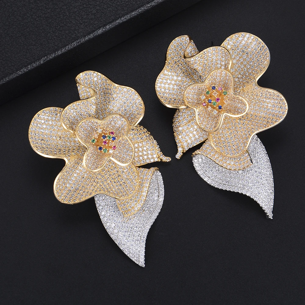GODKI Luxury Big Flower Blossom Cubic Zirconia Drop Earrings for Women Fashion Engagement Party Jewelry pendientes mujer moda
GODKI Luxury Big Flower Blossom Cubic Zirconia Drop Earrings for Women Fashion Engagement Party Jewelry pendientes mujer moda