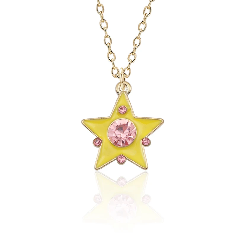 DIY Cute Sailor Moon Necklace For Women Kawaii Pentagram Pendant For Girls Pink Yellow Necklaces&Pendants Christmas Xmas Gift
DIY Cute Sailor Moon Necklace For Women Kawaii Pentagram Pendant For Girls Pink Yellow Necklaces&Pendants Christmas Xmas Gift