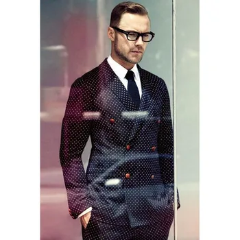 2018 New black spot Groom Mens Suits smoking ternos masculino Double Breasted Wedding Best Men Suit Prom Tuxedo (Jacket+Pants)
2018 New black spot Groom Mens Suits smoking ternos masculino Double Breasted Wedding Best Men Suit Prom Tuxedo (Jacket+Pants)