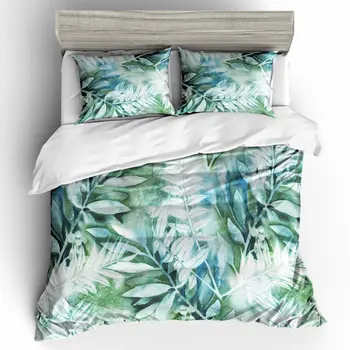 Printing Hand Drawn Watercolor Leaves BOHO Chic Pattern Digital Mixed Artwork 4 Piece Duvet Cover Sets Turquoise Bedding Set
Printing Hand Drawn Watercolor Leaves BOHO Chic Pattern Digital Mixed Artwork 4 Piece Duvet Cover Sets Turquoise Bedding Set