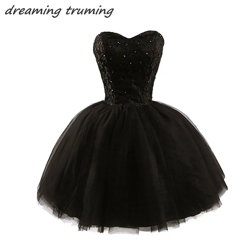 Vintage 1950's Black Lace Short Cocktail Dress 2019 Little Black Robe De Soriee Mini Ball Gowns Short Graduation Dresses
Vintage 1950's Black Lace Short Cocktail Dress 2019 Little Black Robe De Soriee Mini Ball Gowns Short Graduation Dresses