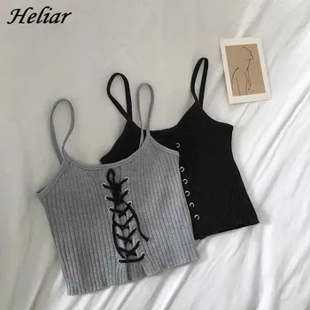 HELIAR Women Halter Tank Tops Knitting Sexy Spaghetti Hot Camis Female Solid Crop Top Feminino Drawstring 2020 Summer Tops Women
HELIAR Women Halter Tank Tops Knitting Sexy Spaghetti Hot Camis Female Solid Crop Top Feminino Drawstring 2020 Summer Tops Women