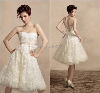 Elegant Lace Short Wedding Dresses Strapless Backless A Line Knee Length Formal Women Short Beach Garden White Bridal Gown
Elegant Lace Short Wedding Dresses Strapless Backless A Line Knee Length Formal Women Short Beach Garden White Bridal Gown