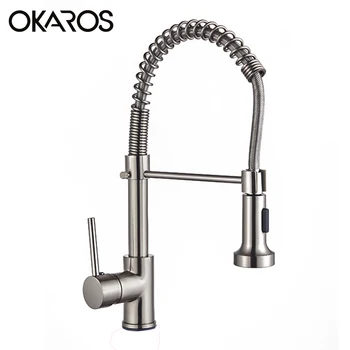 OKARO Chrome Finished Kitchen Faucet Pull Out Spring Style Swivel Dual Sprayer Outlet Nozzle Water Mixer Tap cranTorneira C080
OKARO Chrome Finished Kitchen Faucet Pull Out Spring Style Swivel Dual Sprayer Outlet Nozzle Water Mixer Tap cranTorneira C080