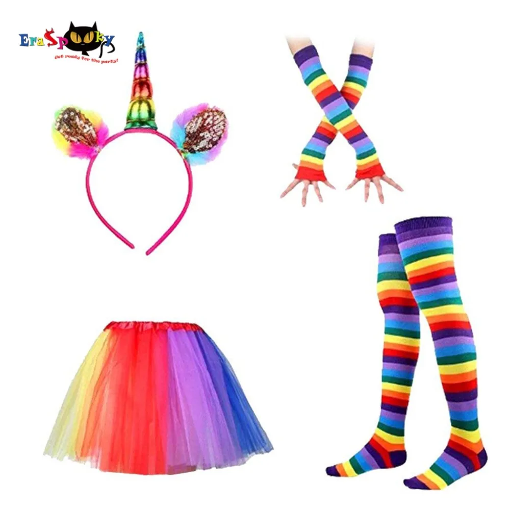 80s Retro Rainbow Unicorn Tutu Skirt Girl Halloween Costume Women Festival Fancy Dance Dress Kids Carnival Party DCostume Set
80s Retro Rainbow Unicorn Tutu Skirt Girl Halloween Costume Women Festival Fancy Dance Dress Kids Carnival Party DCostume Set