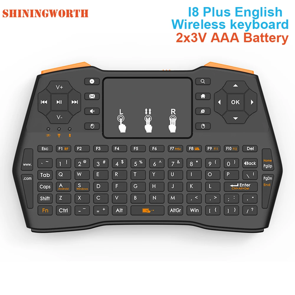 English Russian German Spanish Hebrew Wireless Keyboard with Touch pad Air mouse for Android TV box mini PC HTPC Projector
English Russian German Spanish Hebrew Wireless Keyboard with Touch pad Air mouse for Android TV box mini PC HTPC Projector