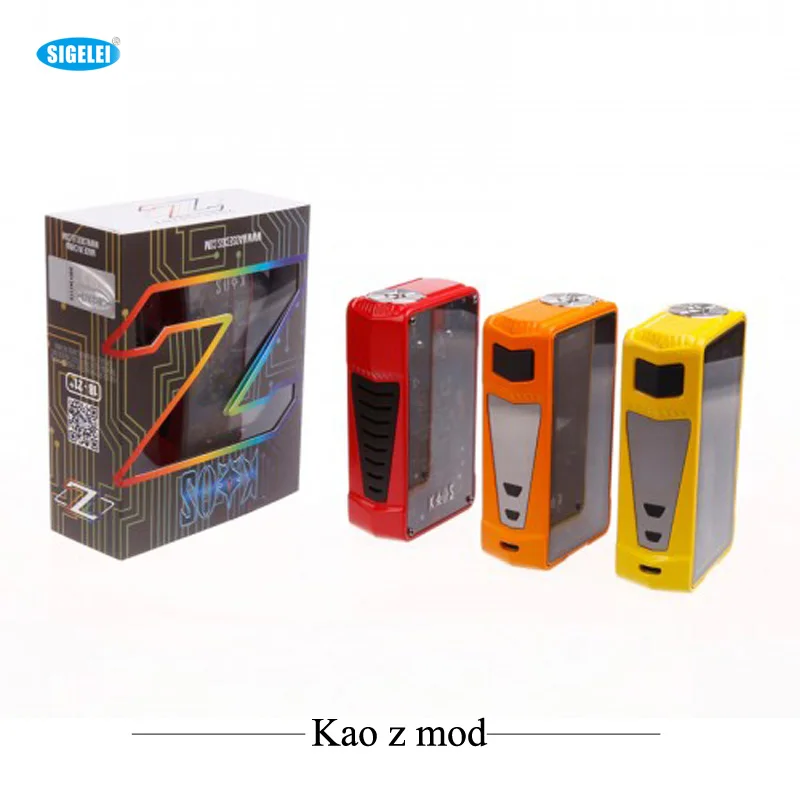 Original Sigelei E Cigarettes Sigelei Kao z Box Mod 200w Mod Vaporizer TC Vape Support 0.05-0.3ohm Tank Atomizer E-Cigarettes
Original Sigelei E Cigarettes Sigelei Kao z Box Mod 200w Mod Vaporizer TC Vape Support 0.05-0.3ohm Tank Atomizer E-Cigarettes