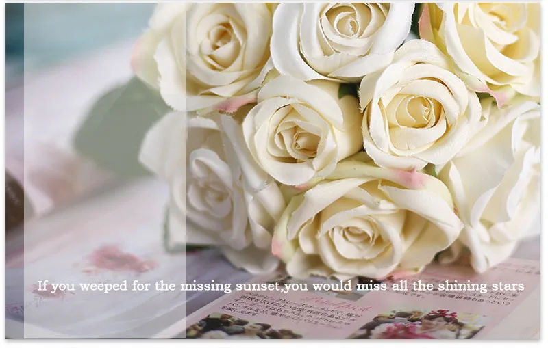 roses artificial flower bouquet wedding party decoration b144 (26)
