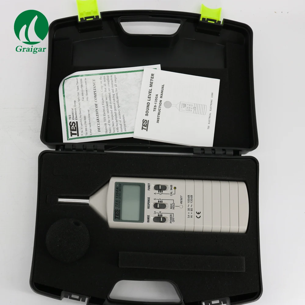 TES-1350A цифровой измеритель уровня звука Тестер шума звуковой Анализатор Диапазон