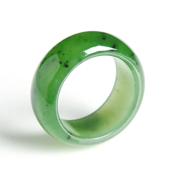 Natural spinach Green yu ring with black dots men and women genuine and Hetian yu ring and Gold Hand Ribbon Certificate
Natural spinach Green yu ring with black dots men and women genuine and Hetian yu ring and Gold Hand Ribbon Certificate