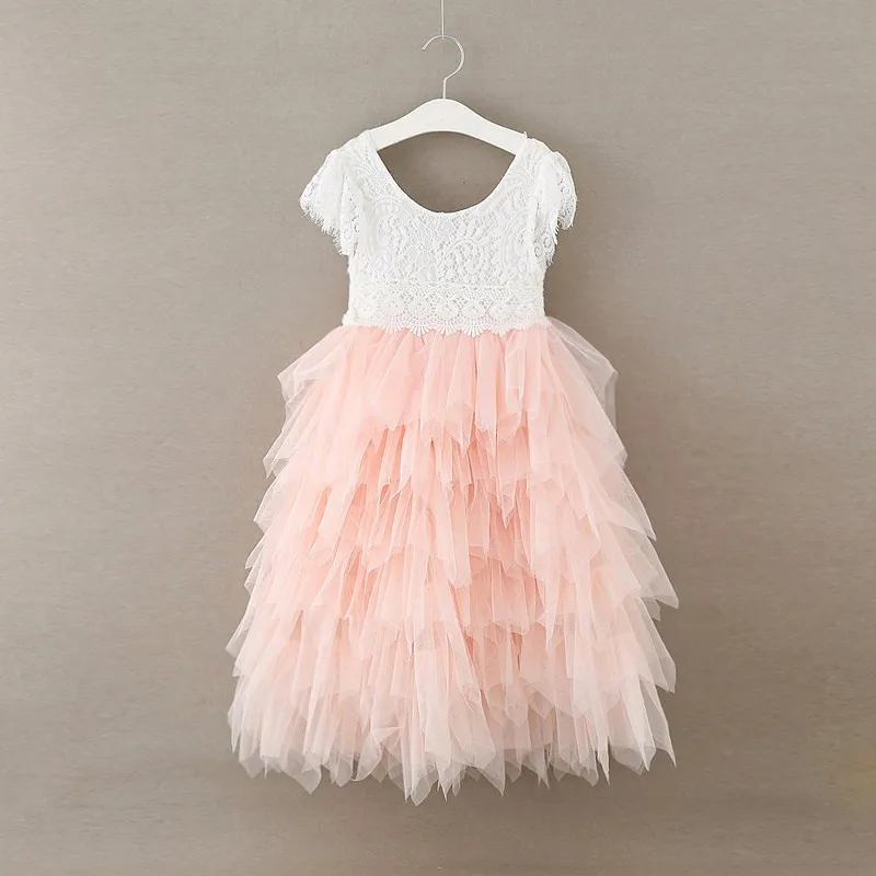 New Summer 2018 Girls Flutter Lace Sleeves Back V Collar Eyelash Dress Children Princess Puff Cake Layer Tulle Kids Dresses
New Summer 2018 Girls Flutter Lace Sleeves Back V Collar Eyelash Dress Children Princess Puff Cake Layer Tulle Kids Dresses