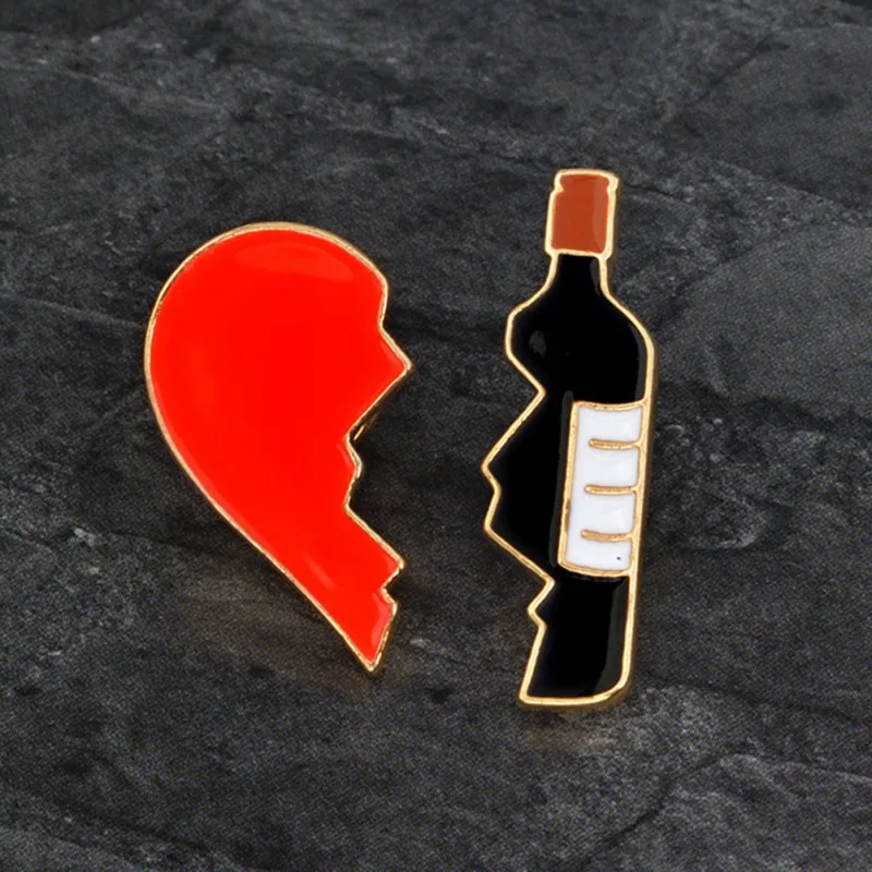 2 Pcs/Set Lovely Enamel Half Broken Heart Bottle Shape Brooches for women Cosy Accessories with Jewelry Pouch riverdale Pins
2 Pcs/Set Lovely Enamel Half Broken Heart Bottle Shape Brooches for women Cosy Accessories with Jewelry Pouch riverdale Pins