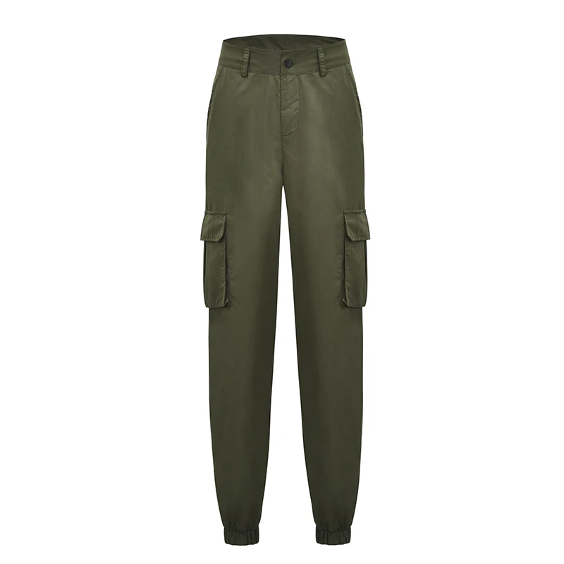 2019 New Ladies Pants High Waist Multi Pocket Buttons Female Pleated Pants Army Green Women Trouser
2019 New Ladies Pants High Waist Multi Pocket Buttons Female Pleated Pants Army Green Women Trouser
