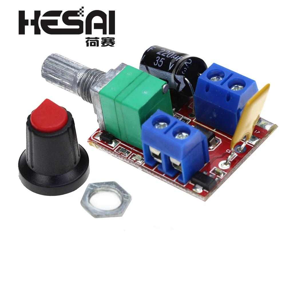 Mini 5A PWM Max 90W DC Motor Speed Controller Module DC-DC 3V-35V Speed Control Switch LED Dimmer
Mini 5A PWM Max 90W DC Motor Speed Controller Module DC-DC 3V-35V Speed Control Switch LED Dimmer