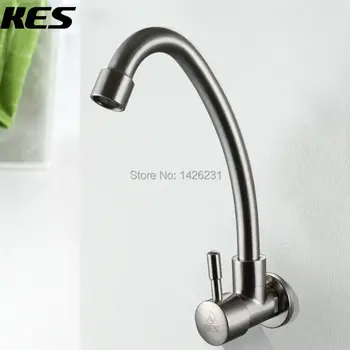 KES K950A SUS304 Stainless Steel Cold Tap Single Lever Kitchen Faucet Lead-Free WALL MOUNT 1/2" Male Connection, Brushed
KES K950A SUS304 Stainless Steel Cold Tap Single Lever Kitchen Faucet Lead-Free WALL MOUNT 1/2" Male Connection, Brushed