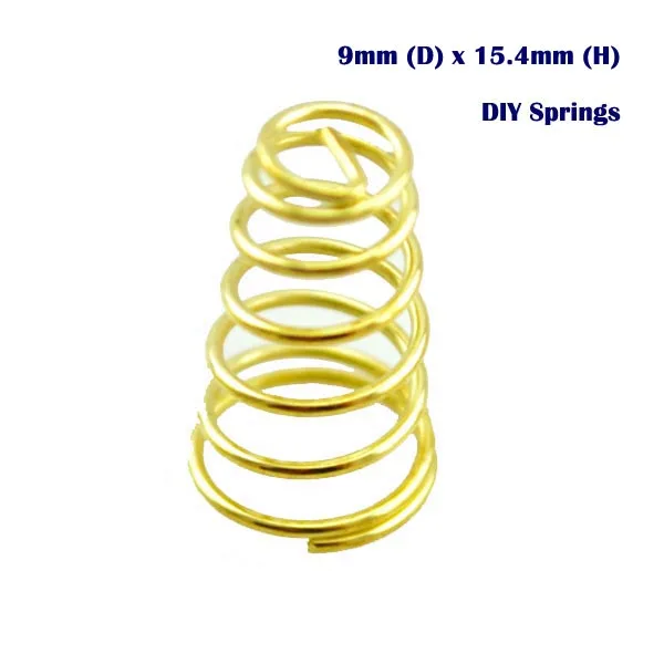 (5 pcs/ pack) Flashlight DIY Parts Spring Gold Plated Battery Driver Contact Support Springs LED Flashlight Tailcap Spring
(5 pcs/ pack) Flashlight DIY Parts Spring Gold Plated Battery Driver Contact Support Springs LED Flashlight Tailcap Spring
