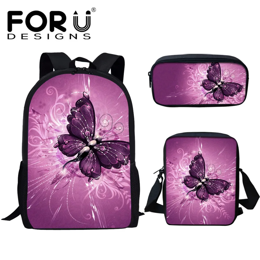 FORUDESIGNS Children Primary School Bags for Teenagers 3D Butterfly Printing Book Bags Kids 3pcs/set Schoolbag Pencil Satchel
FORUDESIGNS Children Primary School Bags for Teenagers 3D Butterfly Printing Book Bags Kids 3pcs/set Schoolbag Pencil Satchel