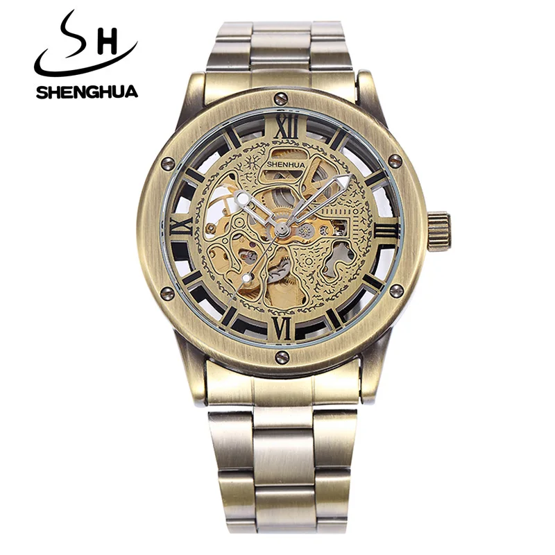 SHENHUA Men Watches Top Brand Luxury Fashion Vintage Bronze Skeleton Watches Waterproof Automatic Mechanical Wrist Watch For Men
SHENHUA Men Watches Top Brand Luxury Fashion Vintage Bronze Skeleton Watches Waterproof Automatic Mechanical Wrist Watch For Men