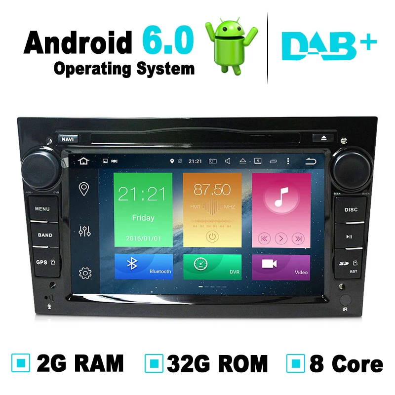 Автомагнитола на Android 6 0 DVD GPS для Vauxhall OPEL Astra H Corsa Vivaro Meriva Zafira B Omega Tigra Поддержка TPMS DVR