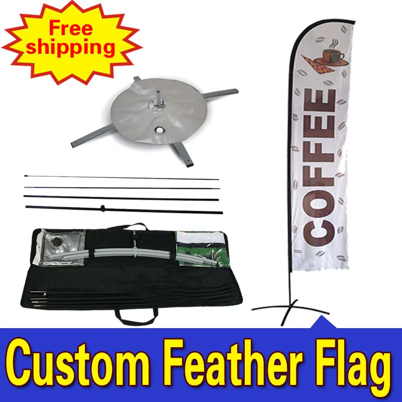 Image Custom DOUBLE Sided Promotion Feather Flag, Feather Banner, Outdoor Flag 80cm*410cm