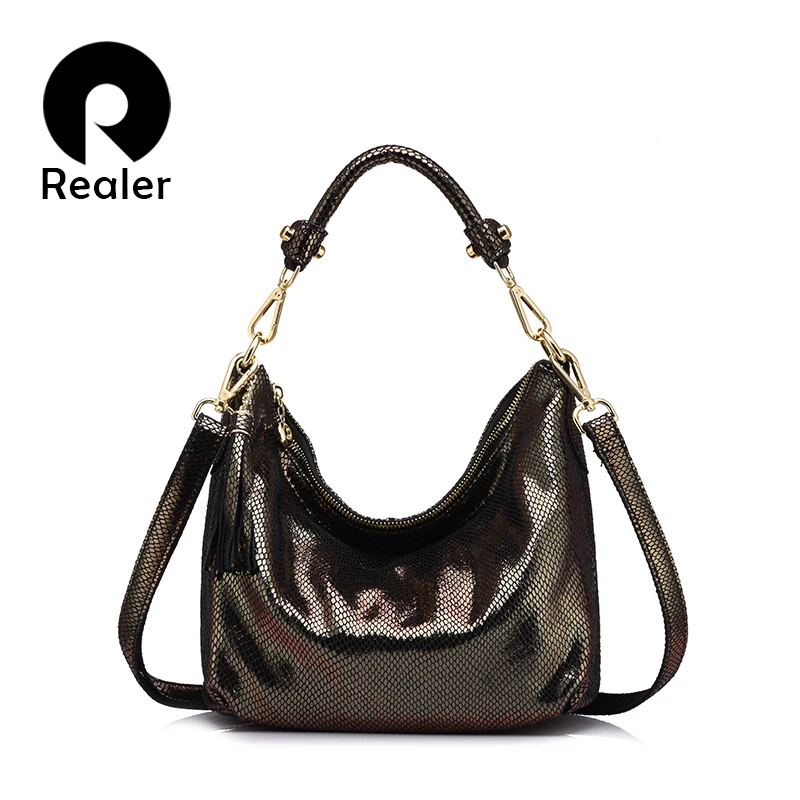 REALER brand genuine leather shoulder bag for women small handbag Female casual tote bag ladies crossbody messenger bags
REALER brand genuine leather shoulder bag for women small handbag Female casual tote bag ladies crossbody messenger bags