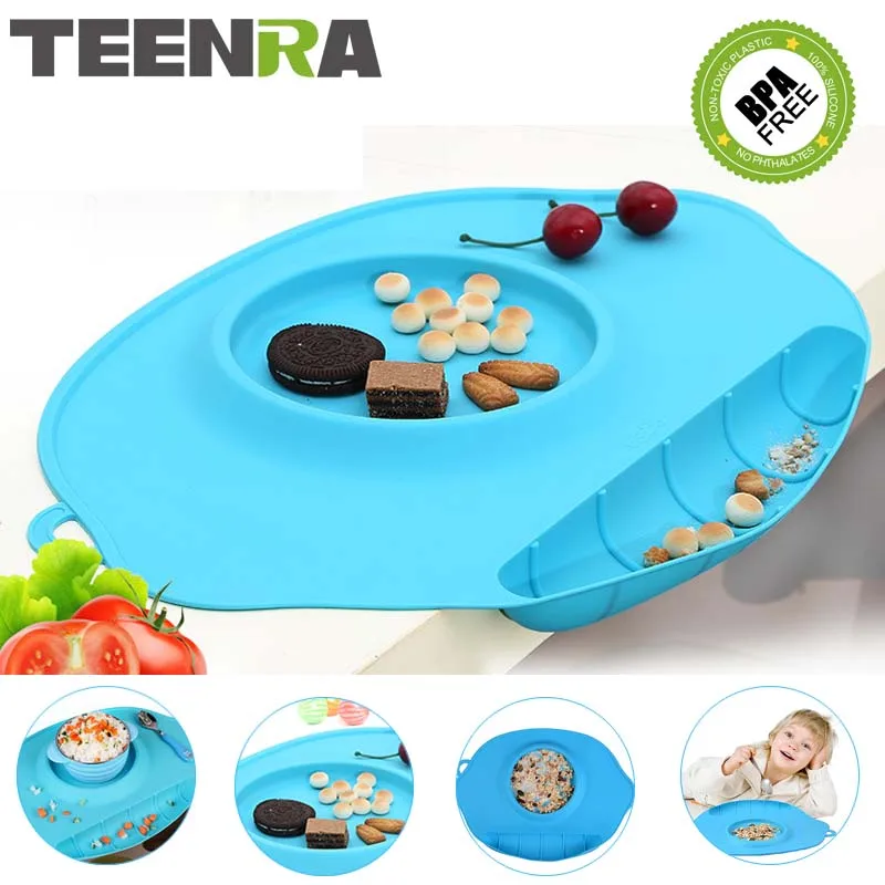 TEENRA 1Pcs Silicone Baby Mat Food Feeding Plate Tray Dish Kids Food Placemat Silicone Suction Dinner Table Placemat Kids
TEENRA 1Pcs Silicone Baby Mat Food Feeding Plate Tray Dish Kids Food Placemat Silicone Suction Dinner Table Placemat Kids