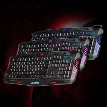 English 3 Colors Crack Illuminated LED Backlight USB Wired Multimedia PC Gaming Keyboard July 13
English 3 Colors Crack Illuminated LED Backlight USB Wired Multimedia PC Gaming Keyboard July 13