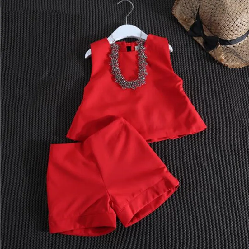 Fashion 2017 Red Summer Child Toddler Baby Set Clothes Girls Clothing Sets Sleeveless Ruffles Shirt Tank+Short 2pcs Suit JW1217
Fashion 2017 Red Summer Child Toddler Baby Set Clothes Girls Clothing Sets Sleeveless Ruffles Shirt Tank+Short 2pcs Suit JW1217