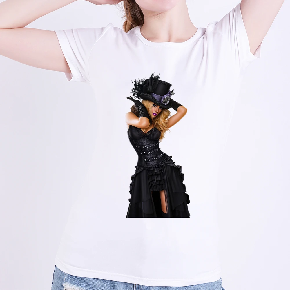 Vintage Gothic Style Sexy Girl Print Summer T Shirts Modal Vogue Women White T-shirt Fashion Female Clothes Streetwear tshirt
Vintage Gothic Style Sexy Girl Print Summer T Shirts Modal Vogue Women White T-shirt Fashion Female Clothes Streetwear tshirt