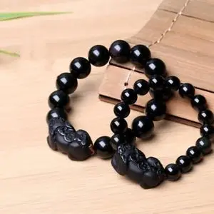 Fashion Natural Black Obsidian Color Stone Pixiu One Coin Beads Bracelet Bangle
Fashion Natural Black Obsidian Color Stone Pixiu One Coin Beads Bracelet Bangle