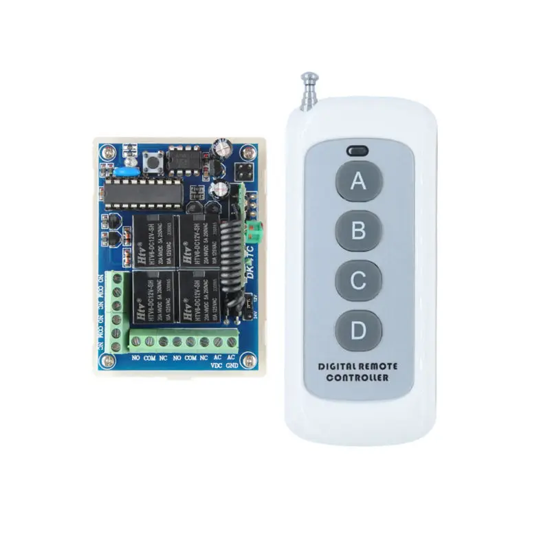 Receiver Transmitter DC 12V 24V Multi-function Relay Remote Control Switch System Learning Normally Open/Closed 433.92MHZ
Receiver Transmitter DC 12V 24V Multi-function Relay Remote Control Switch System Learning Normally Open/Closed 433.92MHZ