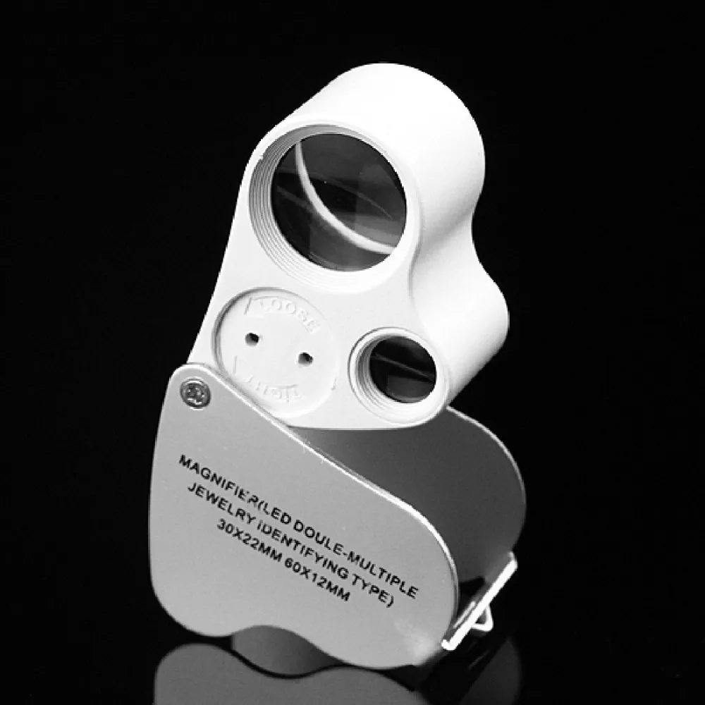 Free shipping 30x AND 60x Jeweler's Loupe Dual lenses Band Light Antique geology Magnifier
Free shipping 30x AND 60x Jeweler's Loupe Dual lenses Band Light Antique geology Magnifier