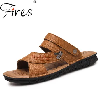 Fires Men Casual Sandals PU Leather Flat Slippers Zapatos Casuales de Hombre Dual Purpose Leisure Shoes Wearable Soles Loafers
Fires Men Casual Sandals PU Leather Flat Slippers Zapatos Casuales de Hombre Dual Purpose Leisure Shoes Wearable Soles Loafers