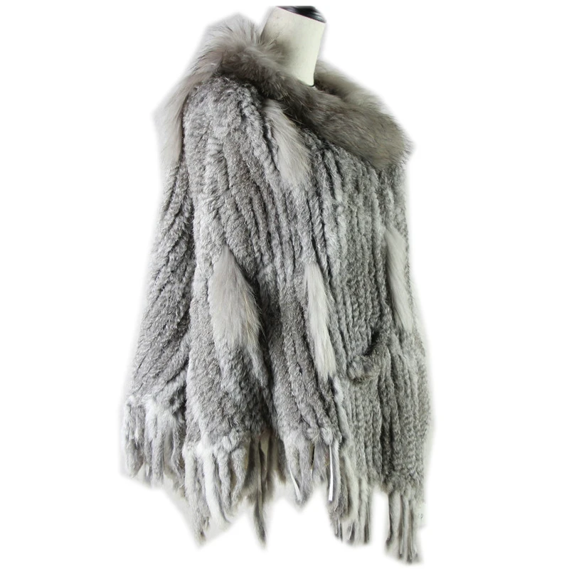 Zero Fish Real Knitted rabbit with raccoon Fur Shawl poncho stole shrug cape robe tippet wrap women's winter warm coat/outwear
Zero Fish Real Knitted rabbit with raccoon Fur Shawl poncho stole shrug cape robe tippet wrap women's winter warm coat/outwear