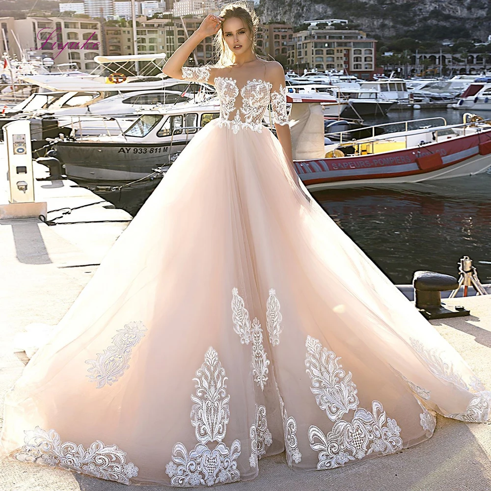 Liyuke 2019 Married Wedding Dress Ball Gown Lace Flower Appliques Pattern Scoop Neck Customer Made Size Floor-length
Liyuke 2019 Married Wedding Dress Ball Gown Lace Flower Appliques Pattern Scoop Neck Customer Made Size Floor-length