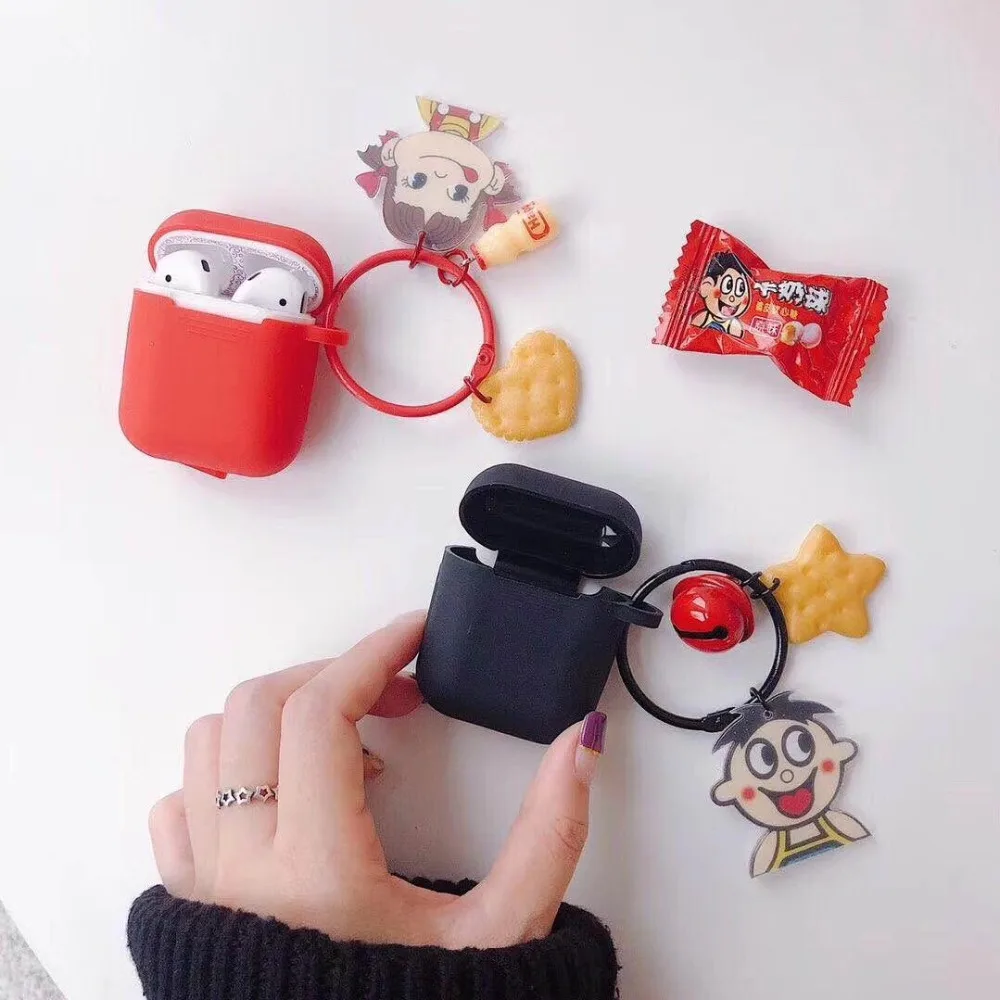 For AirPods Case Cute with bell keychain accessories Silicone Cases Bluetooth Wireless Earphone Cover For Airpods Charging Box
For AirPods Case Cute with bell keychain accessories Silicone Cases Bluetooth Wireless Earphone Cover For Airpods Charging Box