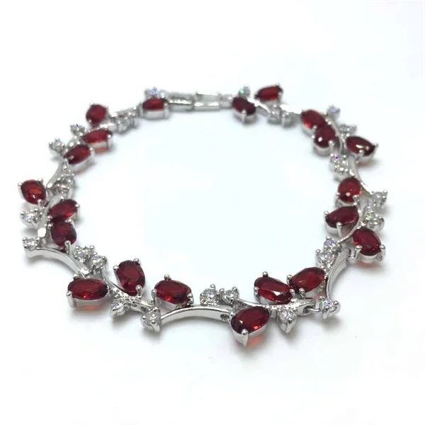 Tree Leaf Women Red ROSE Garnet White color Bracelets Sterling Silver Jewelry Brand New Style Free SHIPPING
Tree Leaf Women Red ROSE Garnet White color Bracelets Sterling Silver Jewelry Brand New Style Free SHIPPING