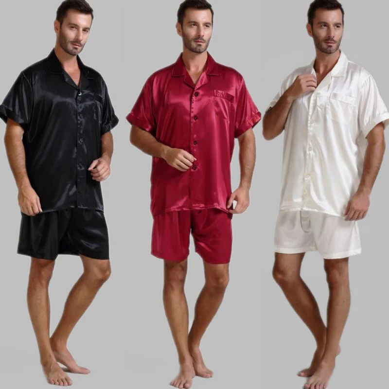 Mens Silk Satin Pajamas Pajama Pyjamas Short Set Sleepwear Loungewear U.S.S,M,L,XL,2XL,3XL ,4XL Solid__6Colors
Mens Silk Satin Pajamas Pajama Pyjamas Short Set Sleepwear Loungewear U.S.S,M,L,XL,2XL,3XL ,4XL Solid__6Colors