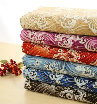 LEO&LIN New DIY Japanese Blue Red Black Orange Wave Print 100% Cotton Fabric Cloth Bronzier 145cm Width
LEO&LIN New DIY Japanese Blue Red Black Orange Wave Print 100% Cotton Fabric Cloth Bronzier 145cm Width