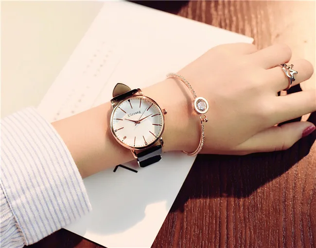 Polygonal dial design women luxury fashion dress quartz watch ulzzang popular brand white ladies leather wristwatch Sadoun.com