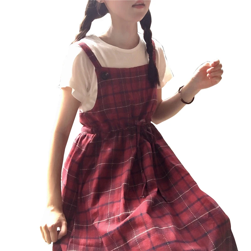 Korean Women Fashion Clothing Autumn Spring Plaid Suspenders High Waist Sleeveless Vest Strapless Dress Student Cute Sundress
Korean Women Fashion Clothing Autumn Spring Plaid Suspenders High Waist Sleeveless Vest Strapless Dress Student Cute Sundress