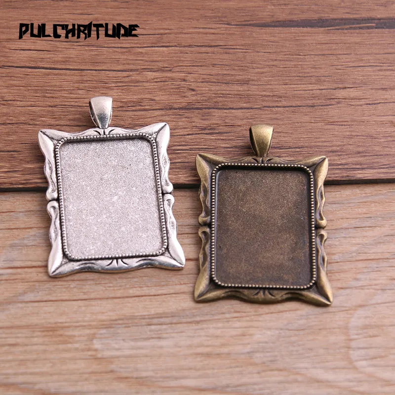 PULCHRITUDE 2pcs 9g Two Color Time Cabochon Base Setting Charms Pendant Fit 23*33mm Square Glass Cabochons P6609
PULCHRITUDE 2pcs 9g Two Color Time Cabochon Base Setting Charms Pendant Fit 23*33mm Square Glass Cabochons P6609