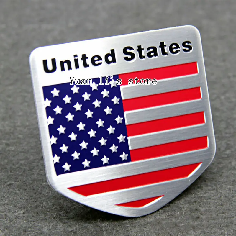10 Pcs car auto American USA US flag shiled emblem sticker metal badge decal 50*50mm Car Styling
10 Pcs car auto American USA US flag shiled emblem sticker metal badge decal 50*50mm Car Styling